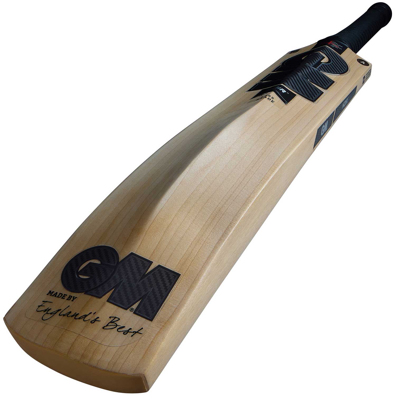 Back side of Noir GM English Willow cricket bat with 'GM' branding on a white background