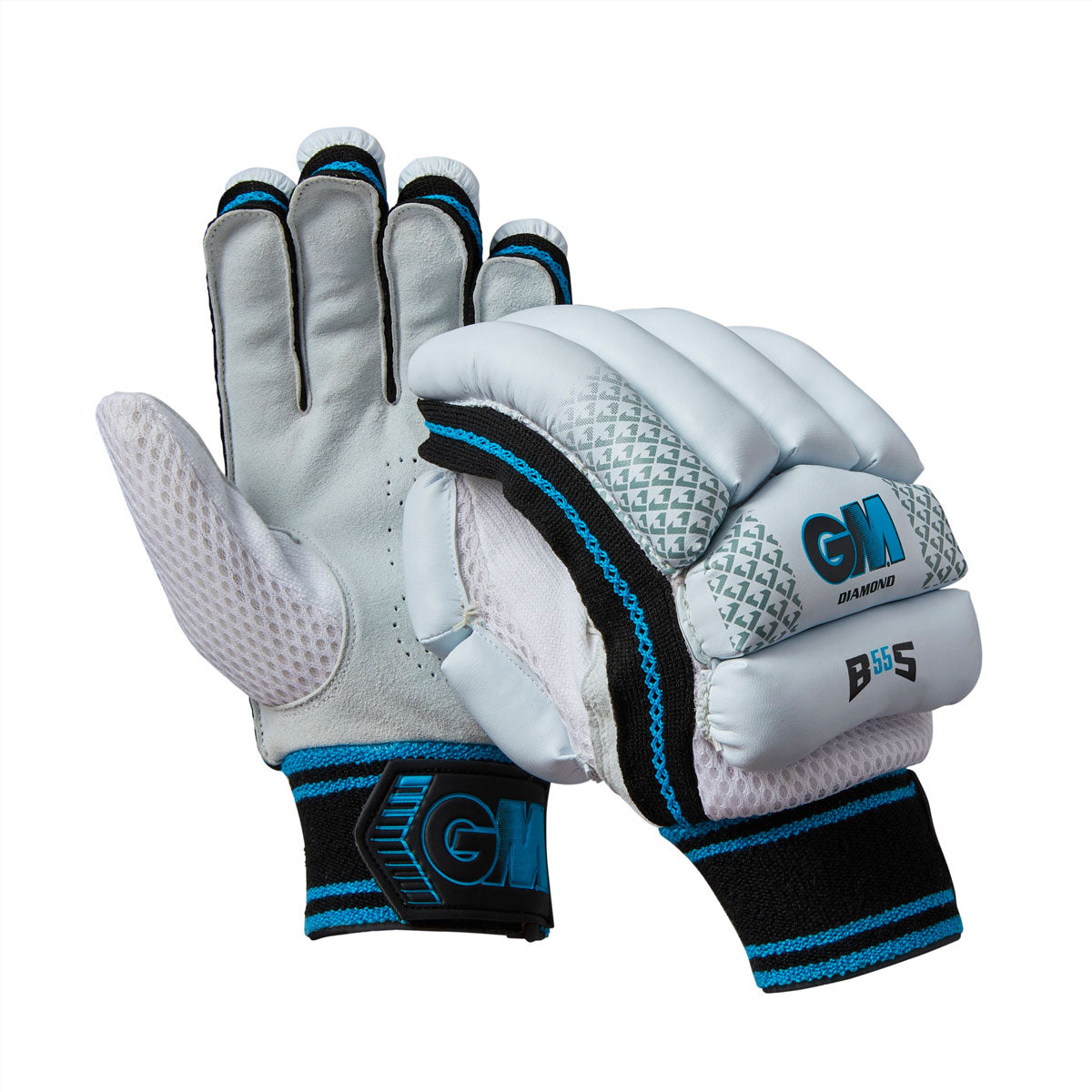 Gunn & Moore GM Cricket Batting Handschoenen | Diamant | Ben Stokes Endorsed | Split Leather Palm | Jeugd Rechtshandig | Gewicht per paar ca. 390 g, wit Gunn & Moore GM Cricket Batting Handschoenen | Diamant | Ben Stokes Endorsed | Split Leather Palm | Jeugd Rechtshandig | Gewicht per paar ca. 390 g, wit