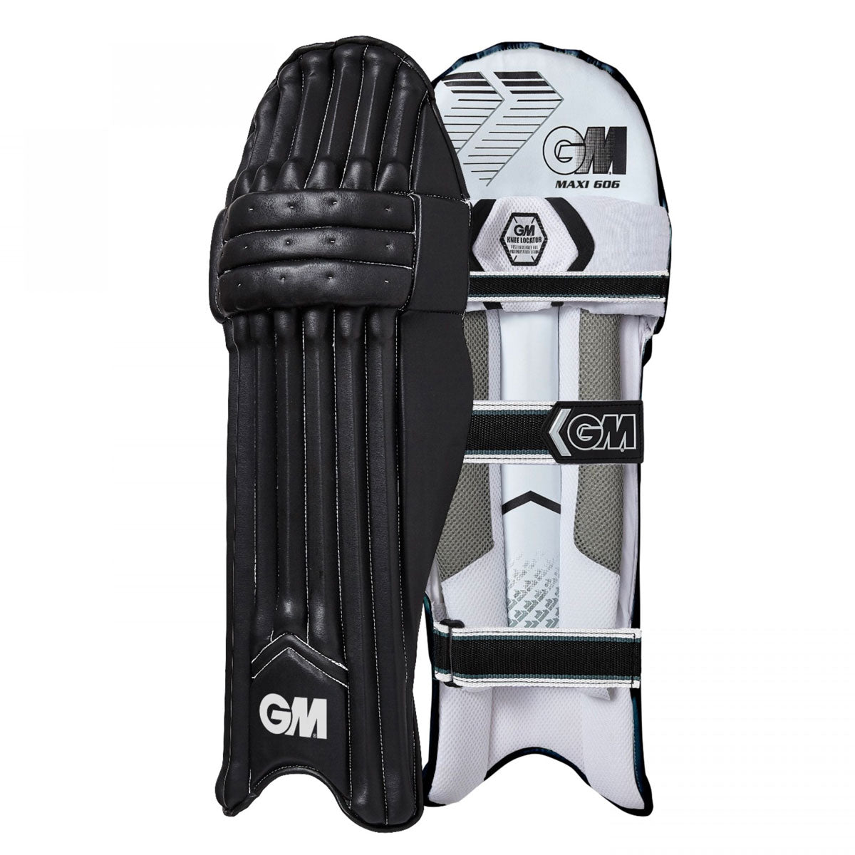 GM MAXI 606 BATTING PADS ADULT BLACK GM CRICKET AUSTRALIA